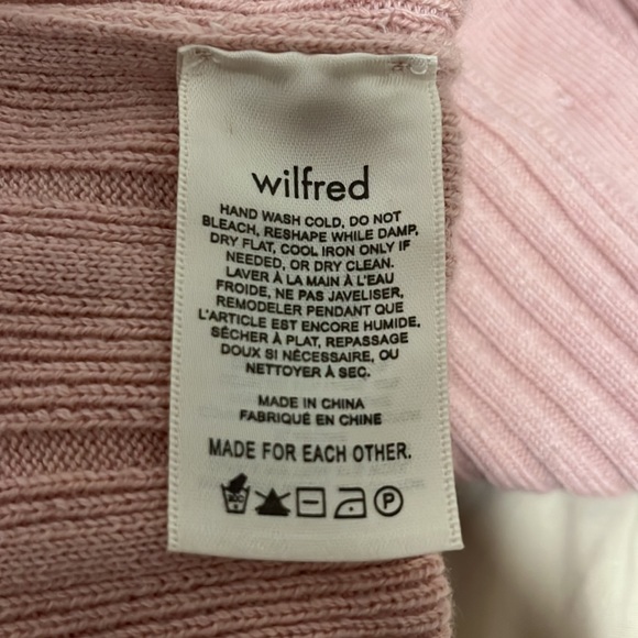 Aritzia Wilfred Plunge Front Cardigan Poetic Pink - Picture 6 of 6